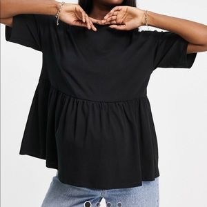ASOS DESIGN MATERNITY casual top. Black size 8